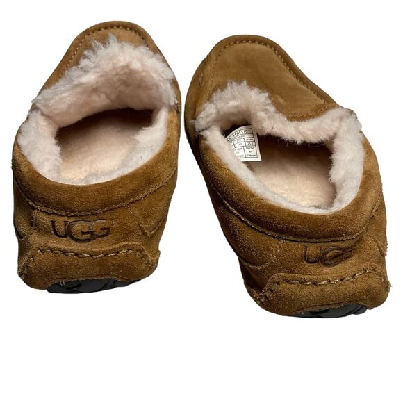 UGG Men's Ascot Chestnut Suede Leather Slippers Size 7 - Picture 10 of 15